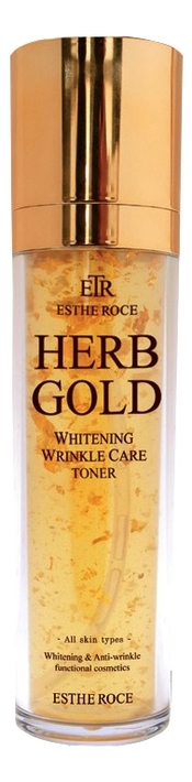 Тонер для лица омолаживающий Estheroce Herb Gold Whitening & Wrinkle Care Toner 135мл