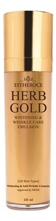 Эмульсия для лица омолаживающая Estheroce Herb Gold Whitening & Wrinkle Care Emulsion 135мл herb gold крем для лица омолаживающий estheroce herb gold whitening