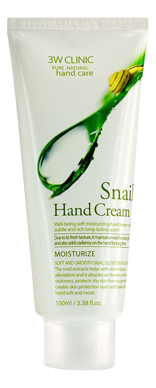 Купить Крем для рук с улиточным муцином Moisturize Snail Hand Cream 100мл, 3W CLINIC