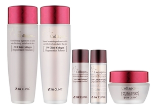 Набор для лица с коллагеном Collagen Skin Care 3 Items (тонер 150/30мл + эмульсия 150/30мл + крем 60мл)