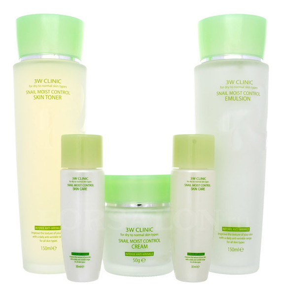 

Набор для лица Snail Moist Control Skin Care 3 (тоник 150/30мл + эмульсия 150/30мл + крем 50мл)