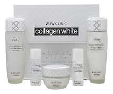 3W CLINIC Набор для лица очищающий Collagen White Whitening Skin Care Items 3 (тонер 150/15мл + эмульсия 150/15мл + крем 60мл)