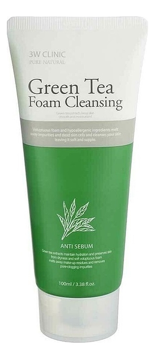 Пенка для умывания с экстрактом зеленого чая Anti Sebum Green Tea Foam Cleansing 100мл пенка для умывания с экстрактом зеленого чая anti sebum green tea foam cleansing 100мл