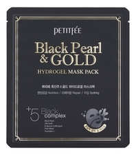Petitfee Гидрогелевая маска с золотом и черным жемчугом Black Pearl & Gold Hydrogel Mask Pack