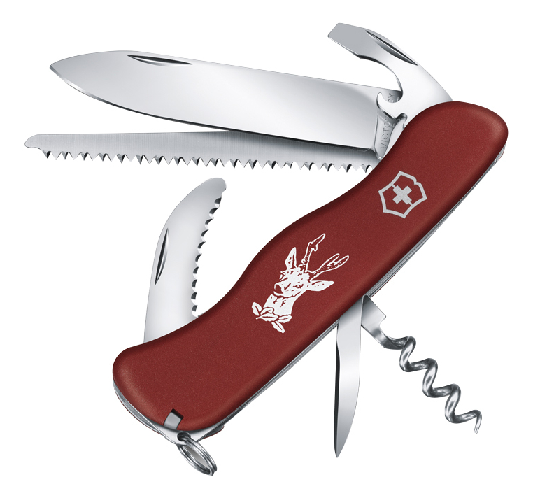Нож перочинный Hunter 111мм 12 функций (красный) от Randewoo
