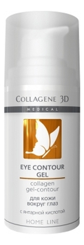 Купить Гель-контур для кожи вокруг глаз коллагеновый с янтарной кислотой Eye Contour Gel Collagen Home Line 15мл, Medical Collagene 3D