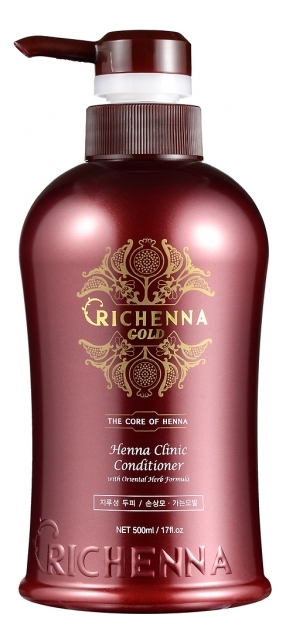 

Кондиционер для волос с хной и комплексом восточных трав Gold Henna Clinic Conditioner With Oriental Herb Formula: Кондиционер 500мл, Кондиционер для волос с хной и комплексом восточных трав Gold Henna Clinic Conditioner With Oriental Herb Formula