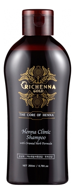

Шампунь для волос с хной и комплексом восточных трав Gold Henna Clinic Shampoo With Oriental Herb Formula: Шампунь 200мл, Шампунь для волос с хной и комплексом восточных трав Gold Henna Clinic Shampoo With Oriental Herb Formula