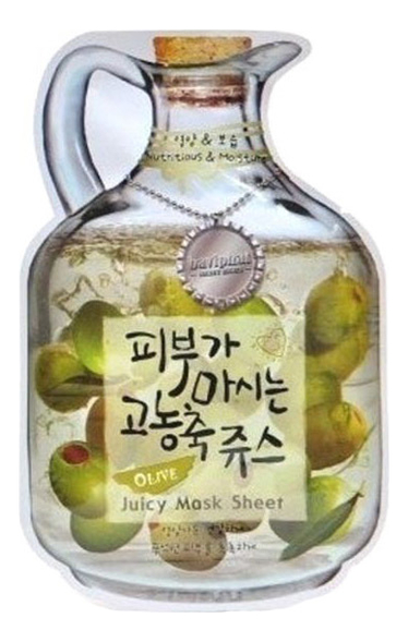 

Маска тканевая для лица Olive Juicy Mask Sheet Nutrition & Moisturizing 23г (олива)