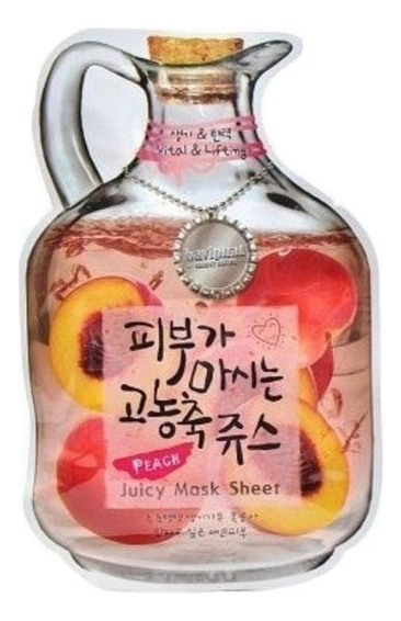 

Маска тканевая для лица Peach Juicy Mask Sheet Vital & Lifting 23г (персик)
