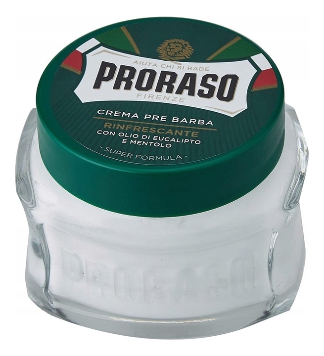

Крем до бритья Ментол и эвкалипт Crema Pre Barba Rinfrescante E Tonificante: Крем 100мл, Крем до бритья Ментол и эвкалипт Crema Pre Barba Rinfrescante E Tonificante