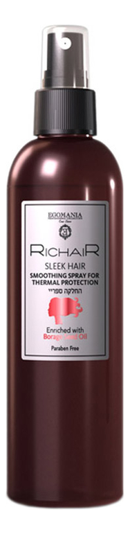 Спрей-термозащита для волос Гладкость и блеск Richair Sleek Hair Smoothing Spray For Thermal Protection 250мл от Randewoo