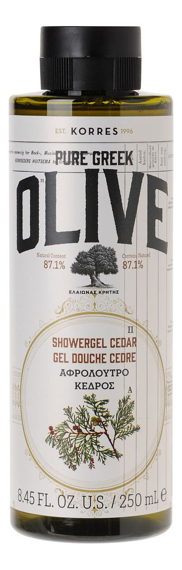 

Гель для душа Pure Greek Olive Showergel Cedar 250мл (кедр)