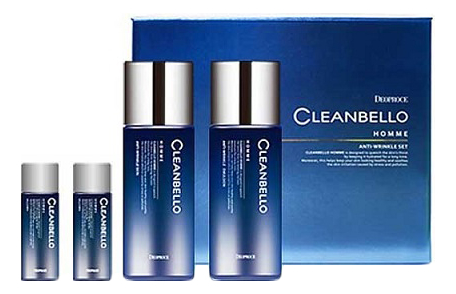 Набор антивозрастной для лица Cleanbello Homme Anti-Wrinkle (тонер 150/30мл + эмульсия 150/30мл) набор для лица olive for man fresh 2 items лосьон 150 30мл эмульсия 150 30мл