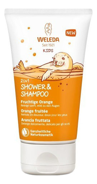 Детский шампунь-гель для волос и тела 2 in 1 Kids Shower & Shampoo 150мл (апельсин)
