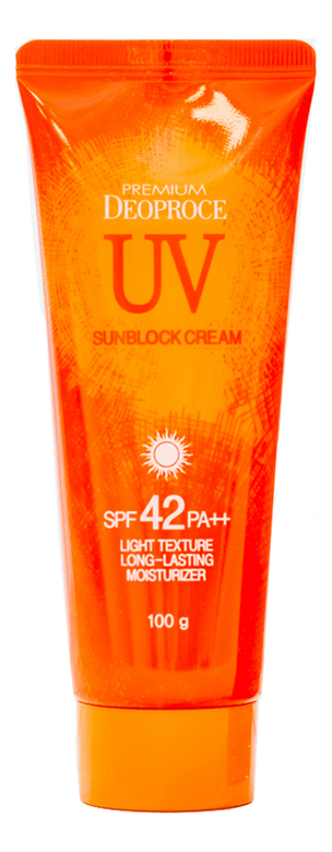 Крем солнцезащитный для лица и тела Premium UV Sun Block Cream SPF42 PA+++ 100г: Крем 100г солнцезащитный крем premium uv sun block cream spf42 pa 100 гр