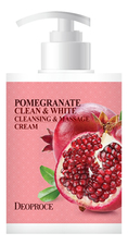 Deoproce Очищающий крем для тела массажный с экстрактом граната Pomegranate Clean & White Cleansing & Massage Cream 430мл