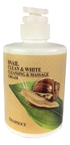 Крем для тела массажный с экстрактом улиточного муцина Snail Clean  White Cleansing  Massage Cream 450м