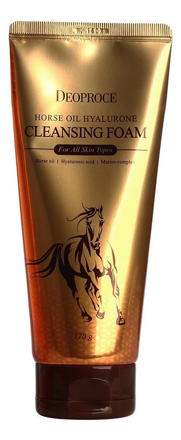 Пенка для умывания с гиалуроновой кислотой и лошадиным жиром Horse Oil Hyalurone Cleansing Foam 170г эмульсия для лица с гиалуроновой кислотой и лошадиным жиром horse oil hyalurone emulsion эмульсия 380мл