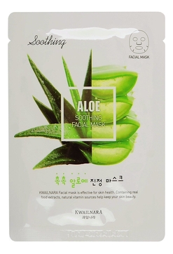 Тканевая маска для лица питательная Kwailnara Aloe Soothing Facial Mask 20мл