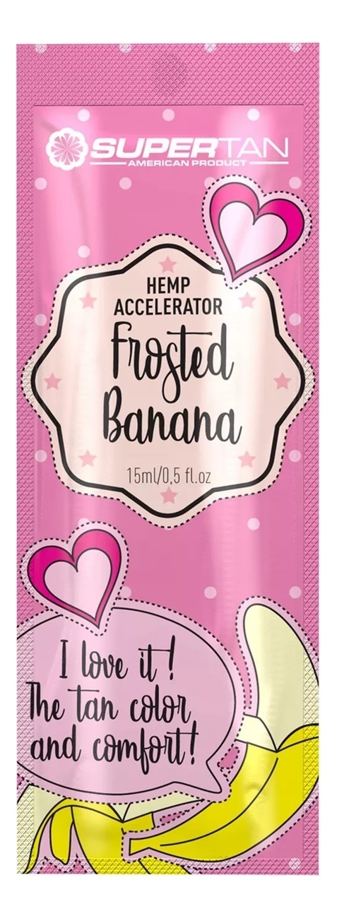 

Крем-ускоритель загара в солярии Морозный банан Frosted Banana Hemp Accelerator: Крем 15мл, Крем-ускоритель загара в солярии Морозный банан Frosted Banana Hemp Accelerator