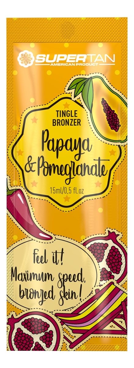 

Бронзирующий ускоритель загара в солярии Papaya & Pomegranate Triple Bronzer (папайя и гранат): Крем 15мл, Бронзирующий ускоритель загара в солярии Papaya & Pomegranate Triple Bronzer (папайя и гранат)