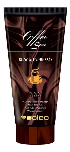 Крем-бронзатор для загара с маслом ши и кофеином Coffee Sun Black Espresso Natural Strong Bronzer: крем 150мл от Randewoo