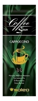 

Крем-бронзатор для загара с маслом ши и конопли Coffee Sun Cappuccino Natural Medium Bronzer: крем 15мл, Крем-бронзатор для загара с маслом ши и конопли Coffee Sun Cappuccino Natural Medium Bronzer