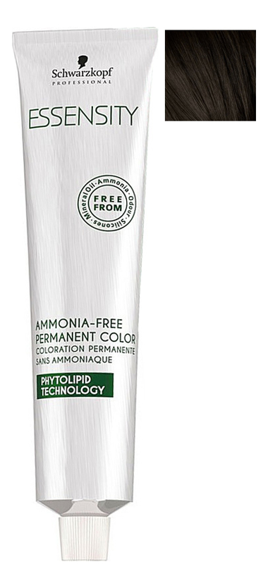 

Крем-краска для волос без аммиака Essensity Ammonia-Free Permanent Color 60мл: 1-0 Black Natural, Крем-краска для волос без аммиака Essensity Ammonia-Free Permanent Color 60мл