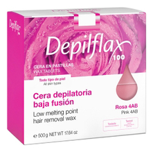 Depilflax Горячий воск для нежной и чувствительной кожи Low Melting Point Hair Removal Wax (розовый) 