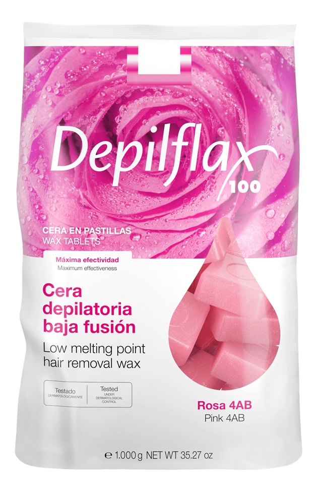 Купить Горячий воск для нежной и чувствительной кожи Low Melting Point Hair Removal Wax (розовый) : Воск 1000г, Depilflax