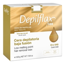 Depilflax Горячий воск для сухой кожи средней плотности Low Melting Point Hair Removal Wax (золотой) 