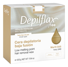 Depilflax Горячий воск для чувствительной и раздраженой кожи плотный Low Melting Point Hair Removal Wax (слоновая кость)