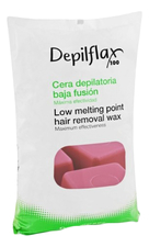 Depilflax Горячий воск для любого типа кожи средней плотности Low Melting Point Hair Removal Wax (вино)