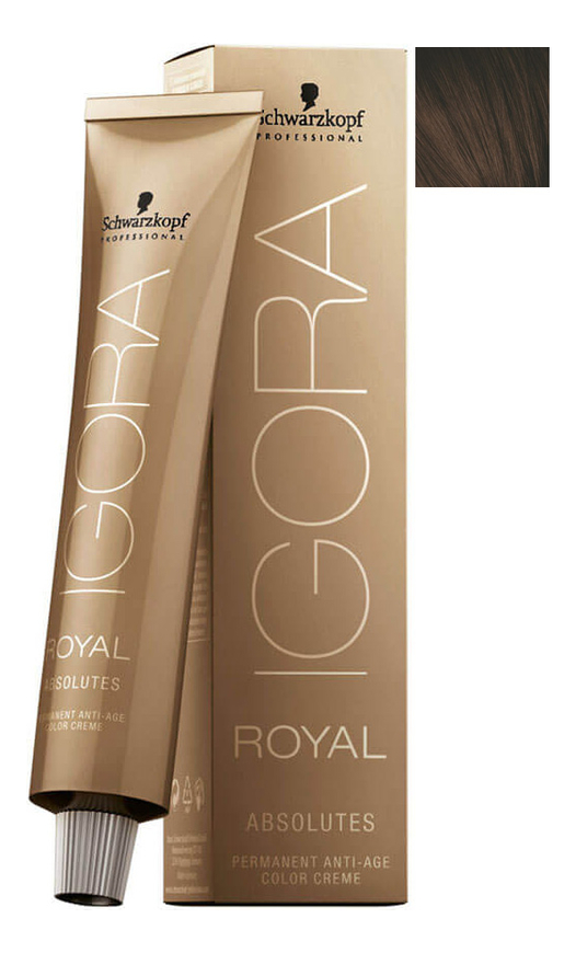 

Крем-краска для волос Igora Royal Absolutes 60мл: 4-60 Medium Brown Chocolate Natural, Крем-краска для волос Igora Royal Absolutes 60мл