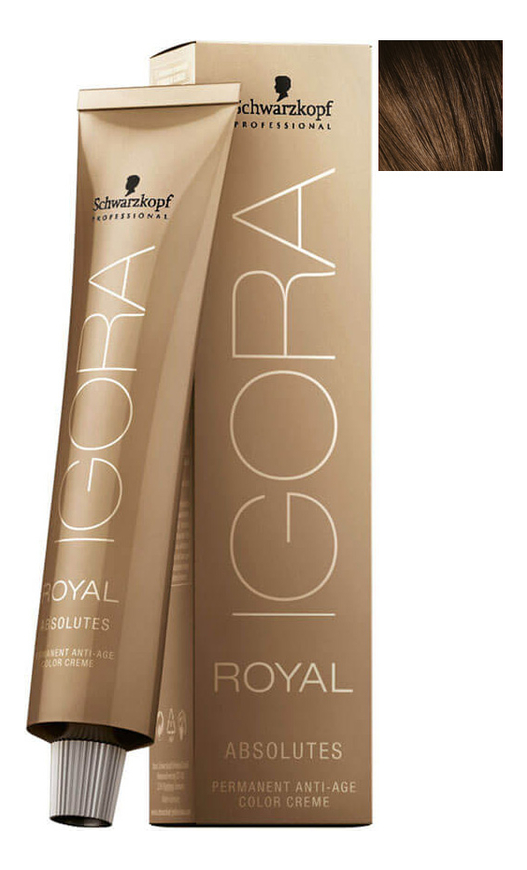 

Крем-краска для волос Igora Royal Absolutes 60мл: 6-50 Dark Blonde Gold Natural, Крем-краска для волос Igora Royal Absolutes 60мл