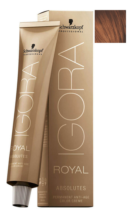 

Крем-краска для волос Igora Royal Absolutes 60мл: 7-70 Medium Blonde Copper Natural, Крем-краска для волос Igora Royal Absolutes 60мл