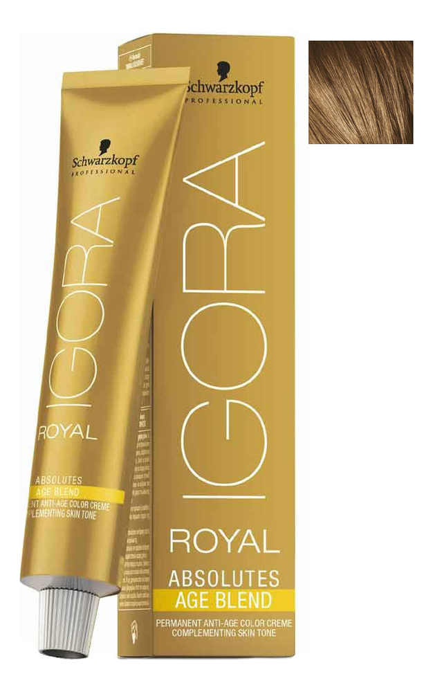 

Крем-краска для волос Igora Royal Absolutes Age Blend 60мл: 7-560 Medium Blonde Gold Chocolate, Крем-краска для волос Igora Royal Absolutes Age Blend 60мл