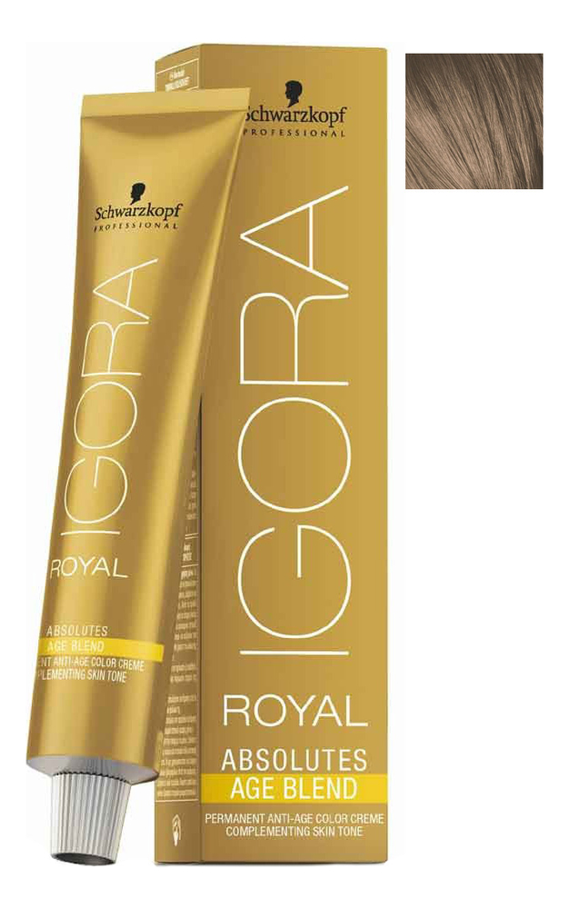 

Крем-краска для волос Igora Royal Absolutes Age Blend 60мл: 8-140 Light Blonde Cendre Beige, Крем-краска для волос Igora Royal Absolutes Age Blend 60мл