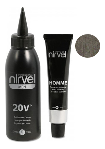 

Мужская крем-краска для седых волос Color Homme Cream 2*30мл (краситель + окислитель): G-7 Light Grey, Мужская крем-краска для седых волос Color Homme Cream 2*30мл (краситель + окислитель)