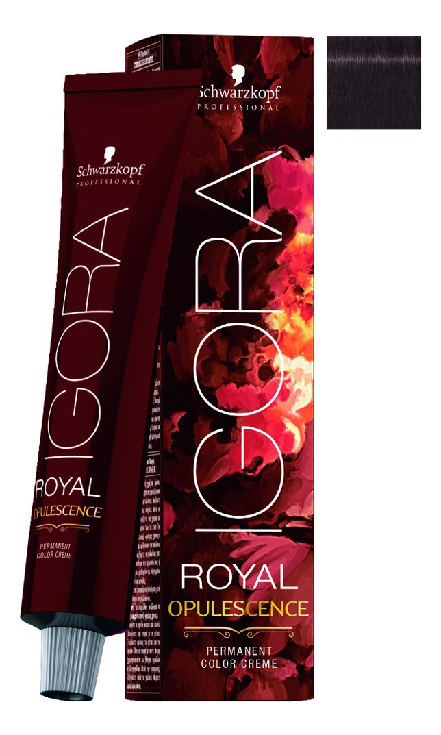 

Крем-краска для волос Igora Royal Opulescence 60мл: 3-19 Dark Brown Cendre Violet, Крем-краска для волос Igora Royal Opulescence 60мл