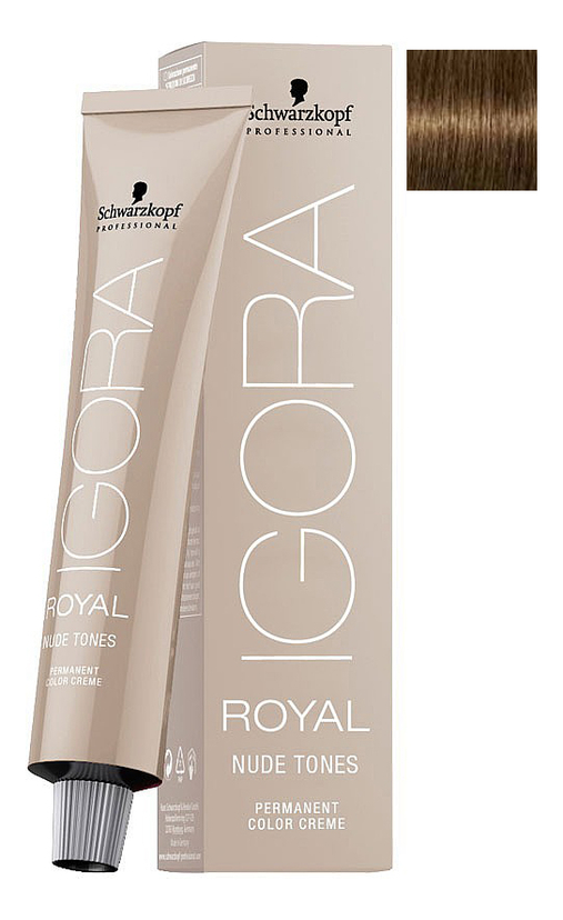

Крем-краска для волос Igora Royal Nude Tones 60мл: 6-46 Dark Blonde Beige Chocolate, Крем-краска для волос Igora Royal Nude Tones 60мл