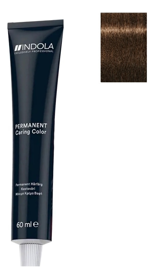 

Стойкая крем-краска для волос Permanent Caring Color 60мл: 4.3 Средний коричневый золотистый, Стойкая крем-краска для волос Permanent Caring Color 60мл
