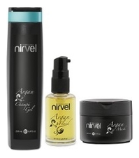 Nirvel Professional Набор для волос Care Argan Home Spa (шампунь 250мл + маска 250мл + флюид 30мл)