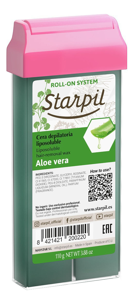

Воск в картридже для сухой и чувствительной кожи Алоэ вера Aloe Vera 110г (прозрачный)