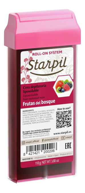

Воск в картридже для чувствительной кожи Лесные ягоды Frutas Del Bosque 110г (прозрачный)