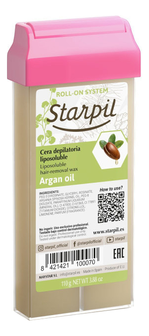 

Воск в картридже Аргановый Argan Oil 110г (средней плотности)