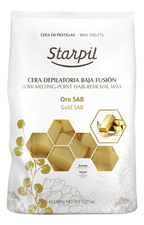 Starpil Горячий воск для чувствительной кожи Золотой 1000г (средней плотности)