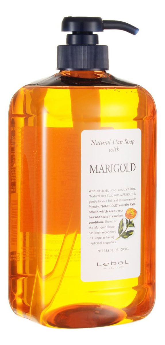 шампунь для волос с экстрактом календулы и ромашки natural hair soap with marigold шампунь 1000мл Шампунь для волос с экстрактом календулы и ромашки Natural Hair Soap With Marigold: Шампунь 1000мл