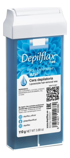 Воск в картридже для чувствительной кожи Азуленовый Azul Liposoluble Hair Removal Wax 110г (прозрачный)